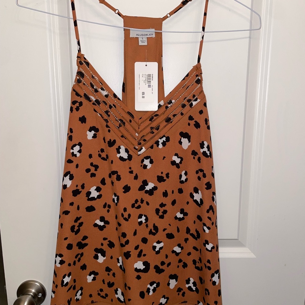 Leopard Print Spaghetti Strap Top